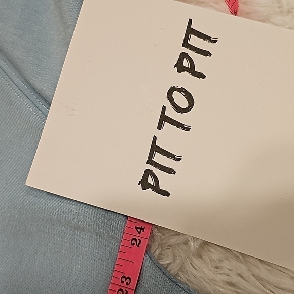 CASUAL long sleeve light blue sweatshirt with mock turtleneck size xl NWOT - Picture 5 of 8